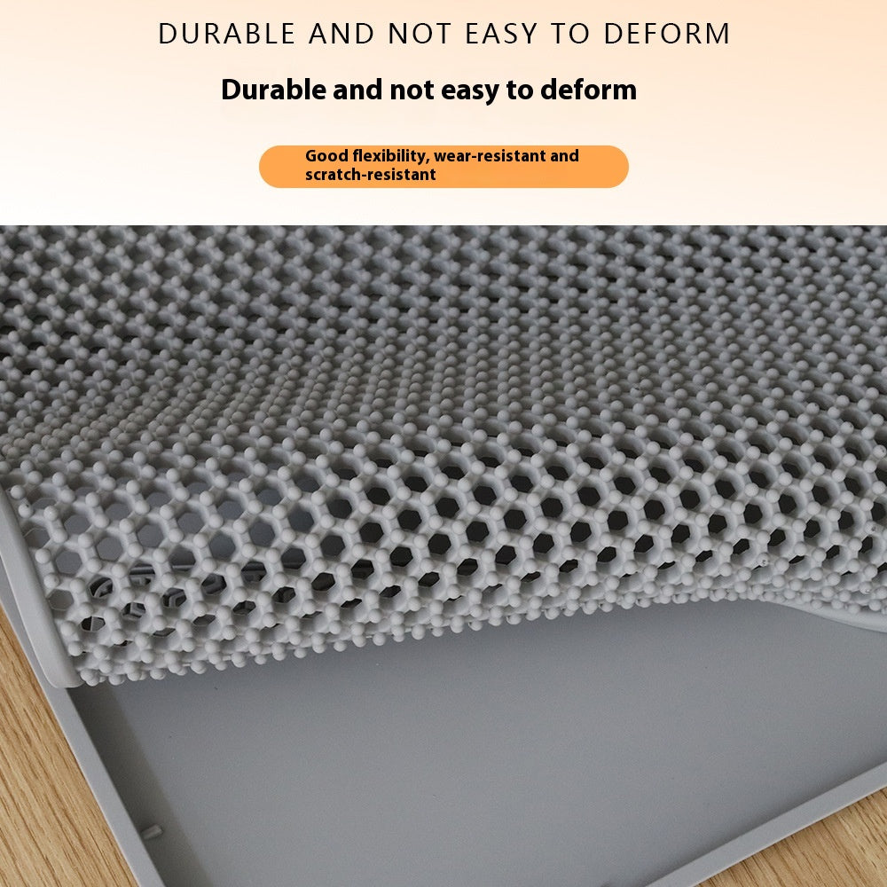 Silicone litter-trapping mat - in use