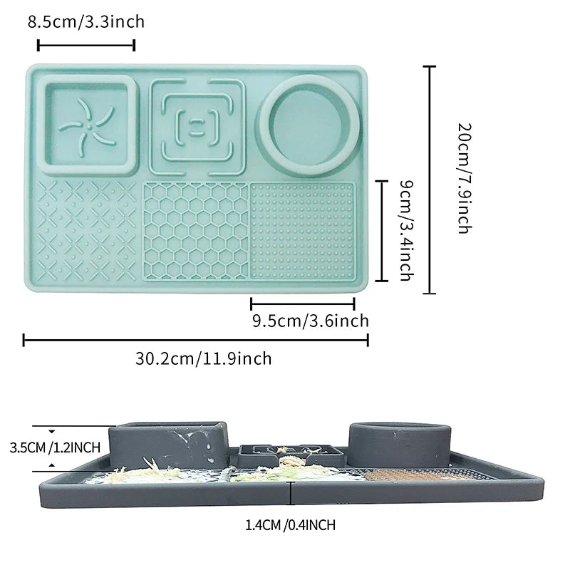 Slow Feeder Bowl & Anti-Stress Licking Mat for Dogs and Cats