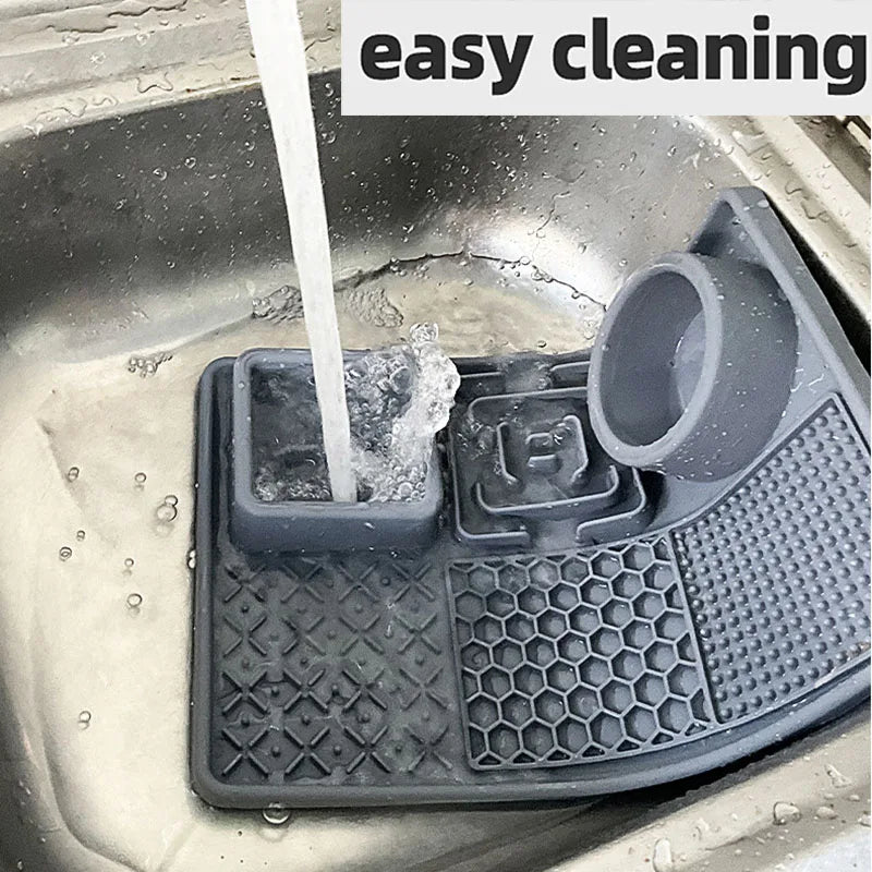 Slow Feeder Bowl & Anti-Stress Licking Mat for Dogs and Cats