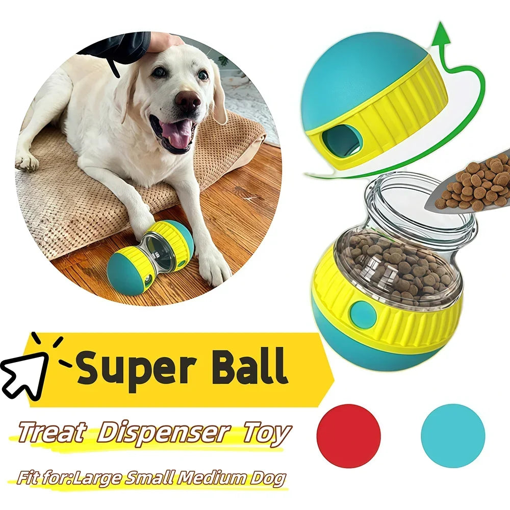 Interactive Treat-Dispensing Puzzle Ball for Dogs