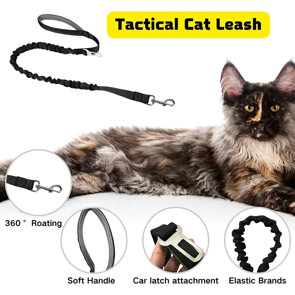 Adjustable Tactical Pet Harness — Dog and Cat (Reflective)
