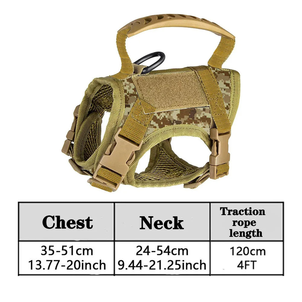 Adjustable Tactical Pet Harness — Dog and Cat (Reflective)