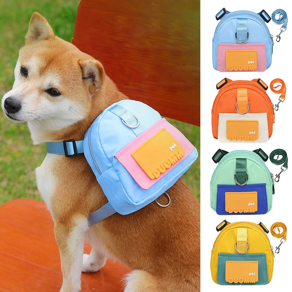 Adjustable Dog Backpack Harness - main