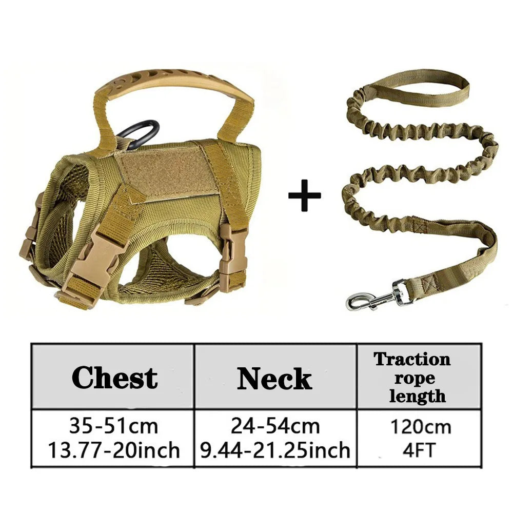 Adjustable Tactical Pet Harness — Dog and Cat (Reflective)