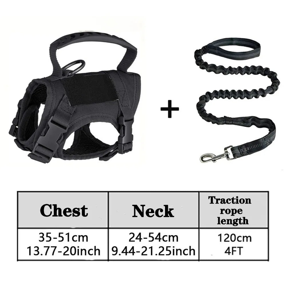 Adjustable Tactical Pet Harness — Dog and Cat (Reflective)
