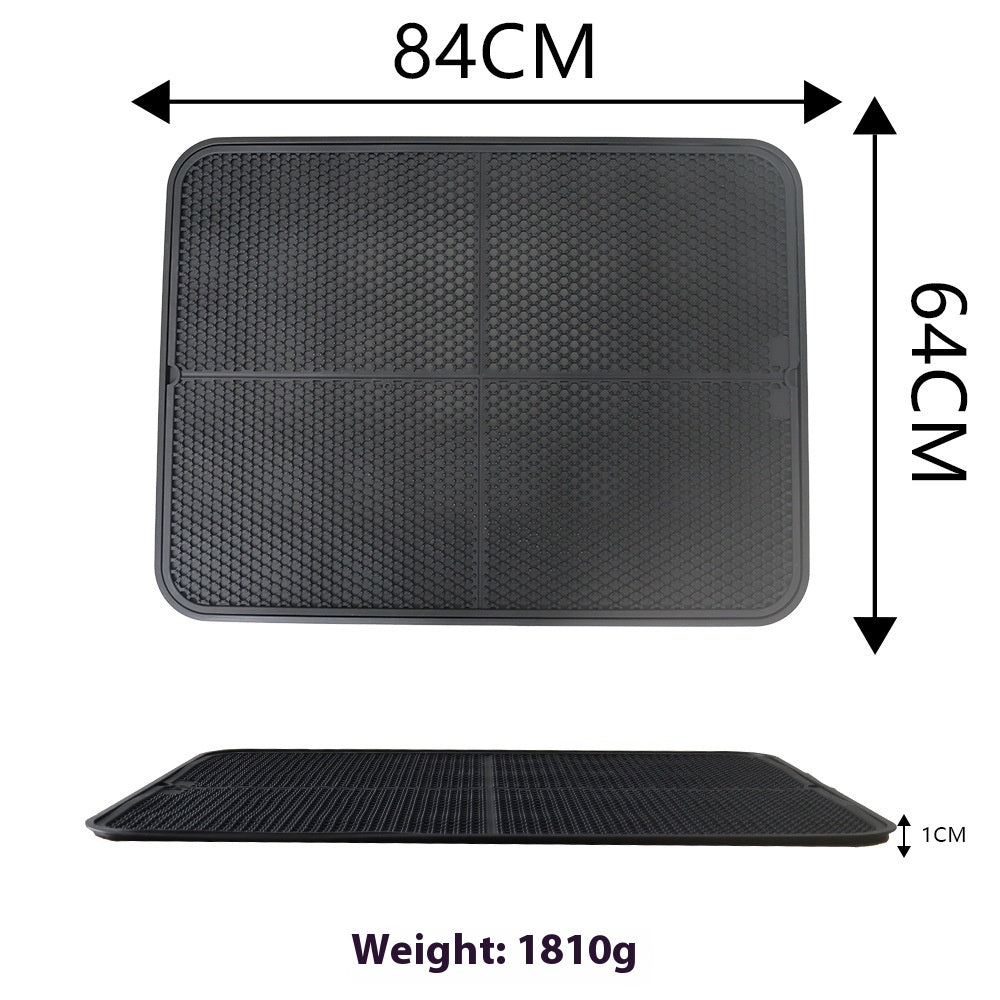 Silicone litter-trapping mat - grooves