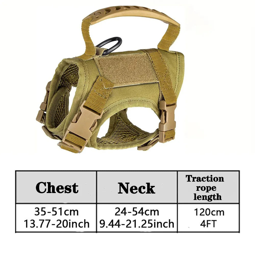 Adjustable Tactical Pet Harness — Dog and Cat (Reflective)