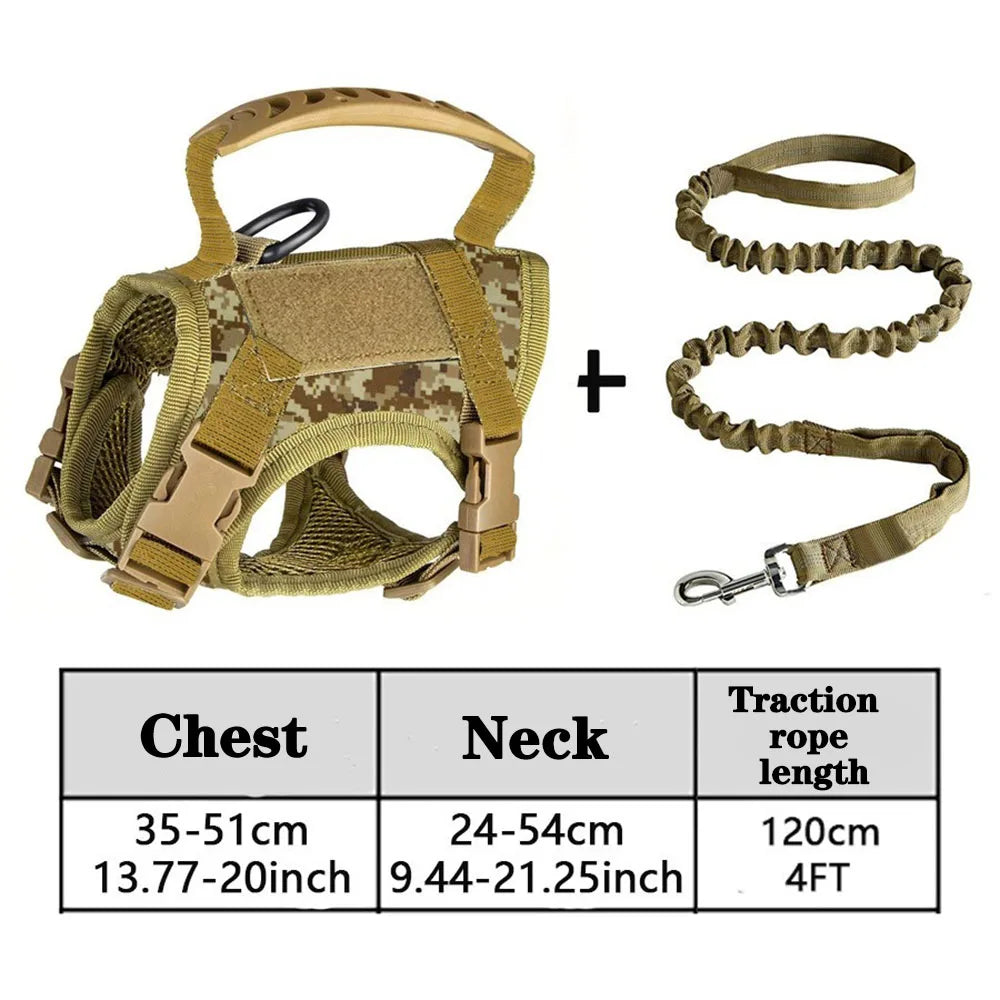 Adjustable Tactical Pet Harness — Dog and Cat (Reflective)